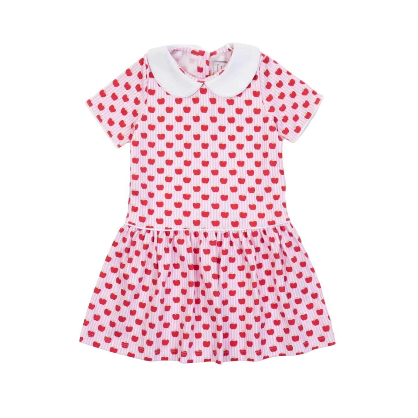 Libby Girls' Dress - Schoolhouse Apples Pink