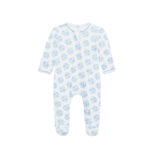 Dreamy Hydrangeas Print Zip Footie