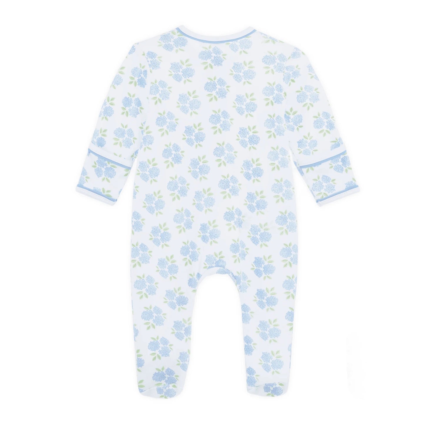 Dreamy Hydrangeas Print Zip Footie