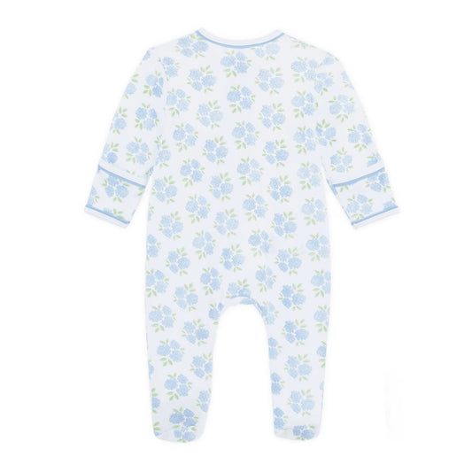 Dreamy Hydrangeas Print Zip Footie
