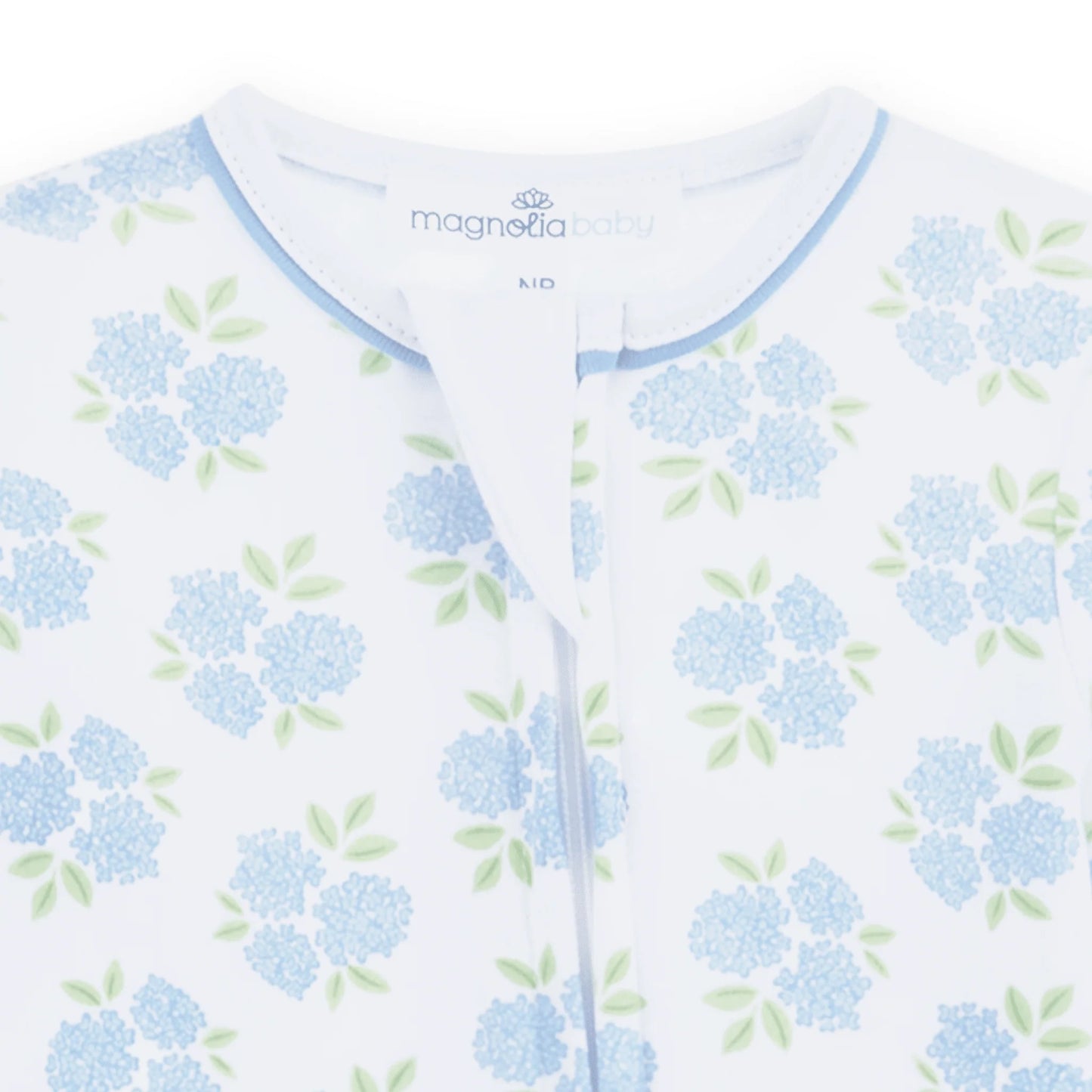 Dreamy Hydrangeas Print Zip Footie