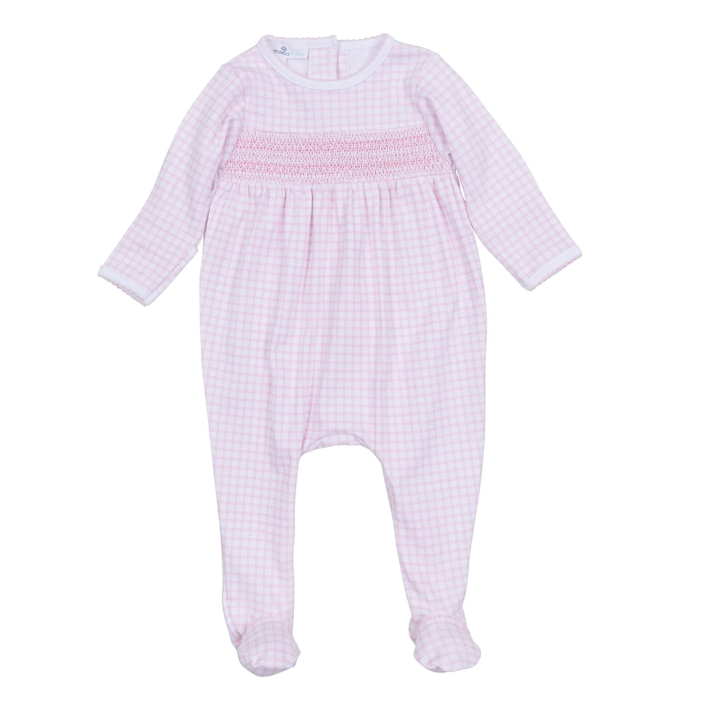 Peek-A-Boo Wishes Smocked Footie - Pink
