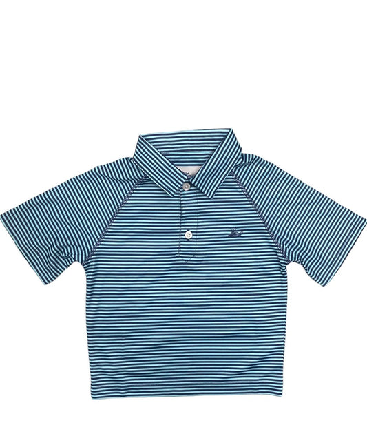 Boys Polo Aqua/Navy