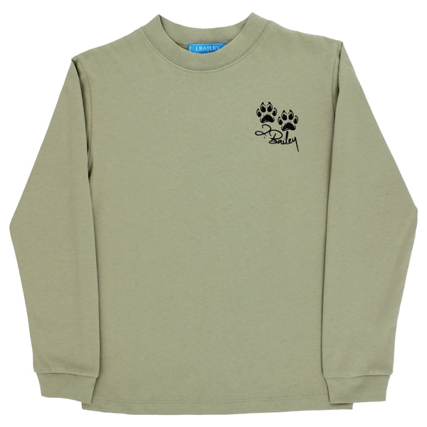Long Sleeve Logo Tee- Spaniel/Pistachio