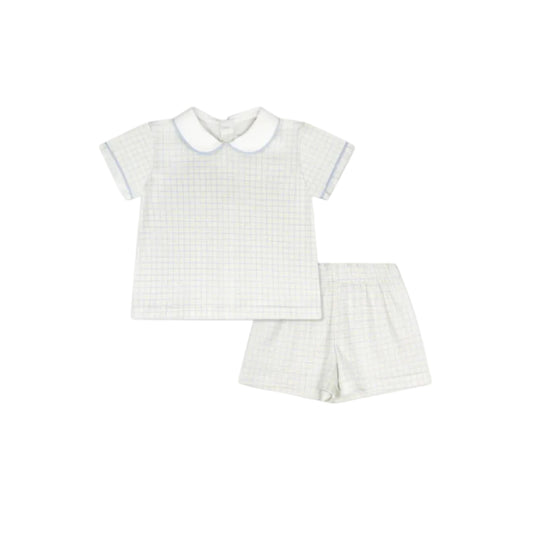 Sibley Short Set-Cornflower Check