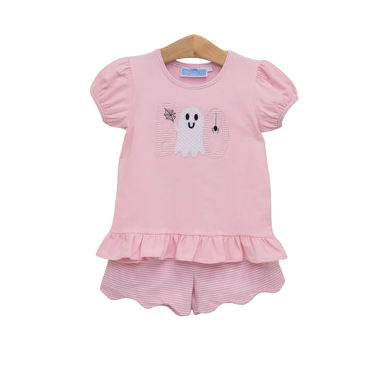 Boo Scalloped Short Set