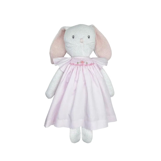 Knit Bunny Doll with Pink Dot Dress