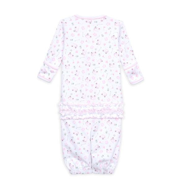Little Golfer Print Ruffle Converter- Pink