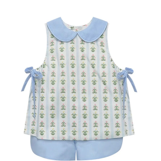 Sage Green Ingram Short Set- Wildflower Whispers