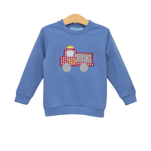 French Terry Pullover- Fire Truck