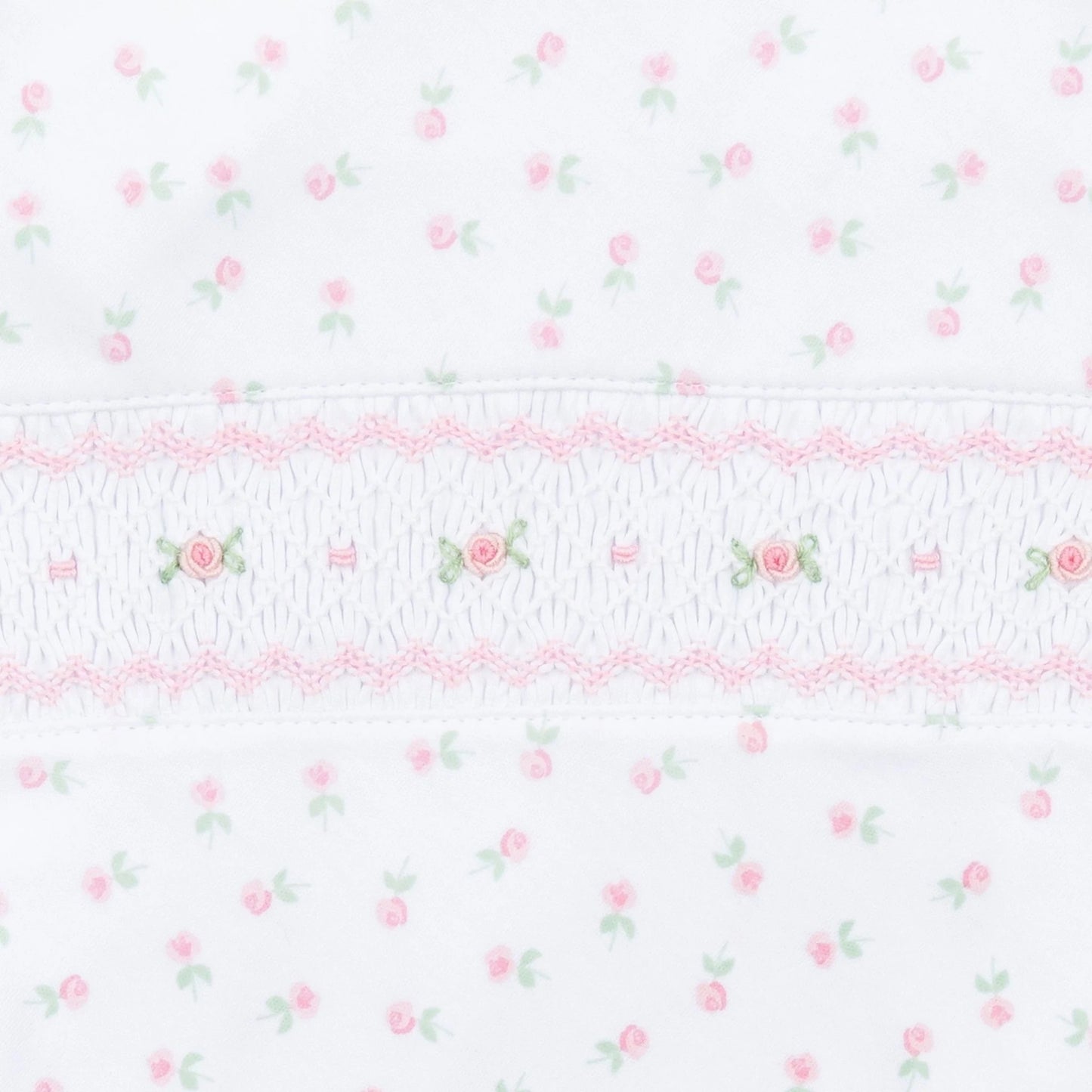 Juliette's Classics Pink Smocked Print Footie