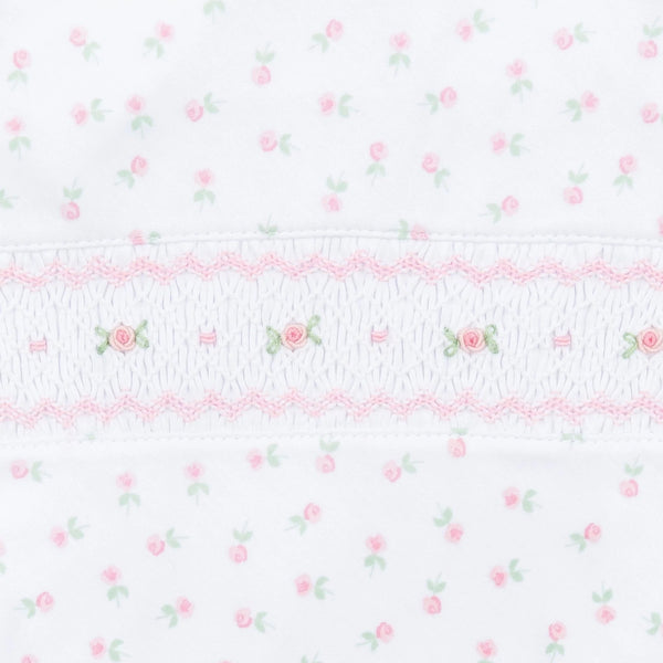 Juliette's Classics Pink Smocked Print Footie