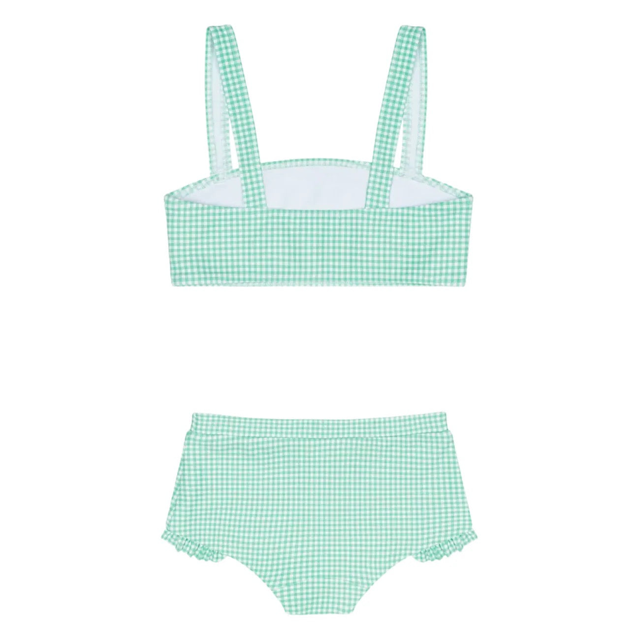 Girls Gustavia Gingham Bandeau Bikini and Swim Shorts