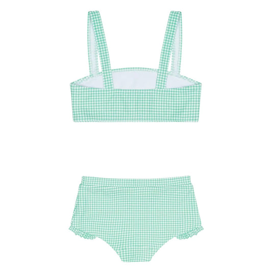 Girls Gustavia Gingham Bandeau Bikini and Swim Shorts