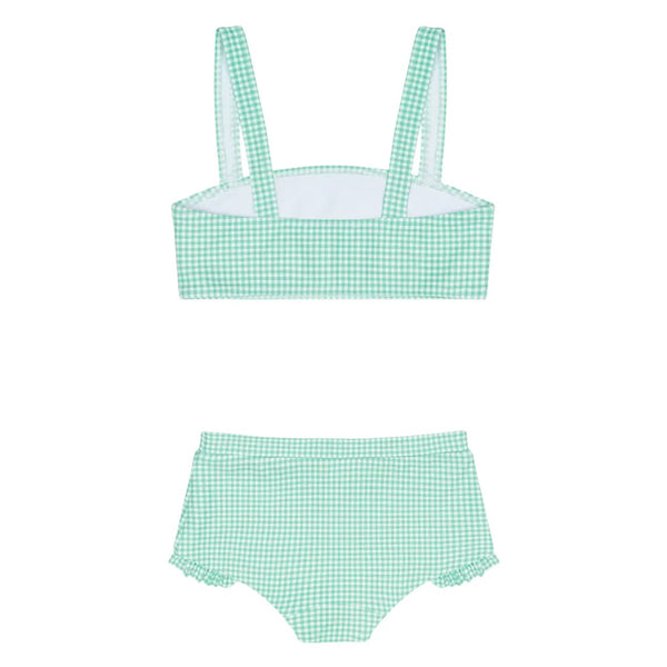 Girls Gustavia Gingham Bandeau Bikini and Swim Shorts