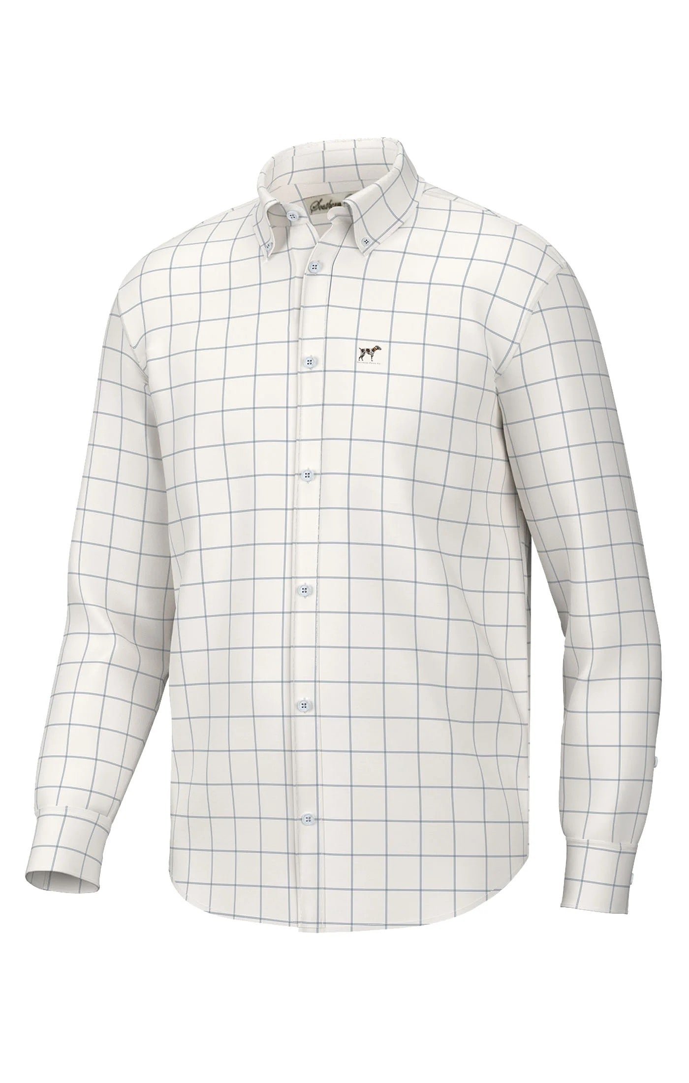 Youth Hadley Classic Long Sleeve Button Down Blue Windowpane