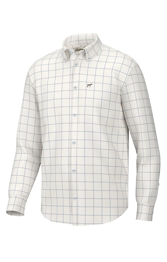 Youth Hadley Classic Long Sleeve Button Down Blue Windowpane