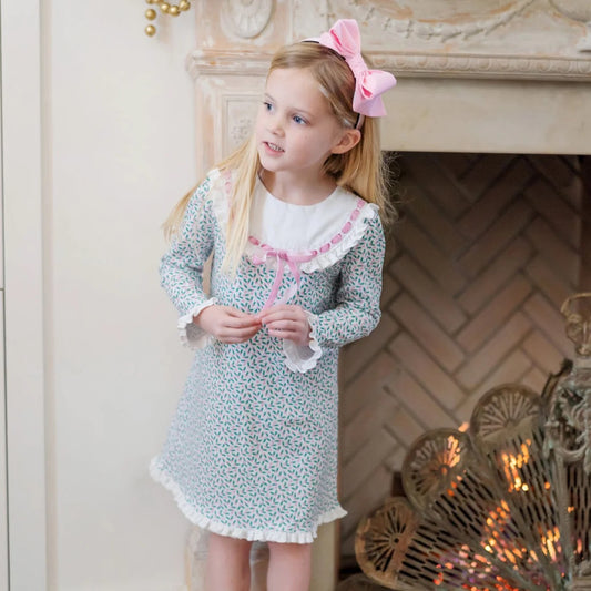 Emerson Girls' Dress- Holly Holiday