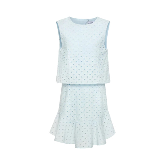 Cleo Dress Light Aqua Eyelet