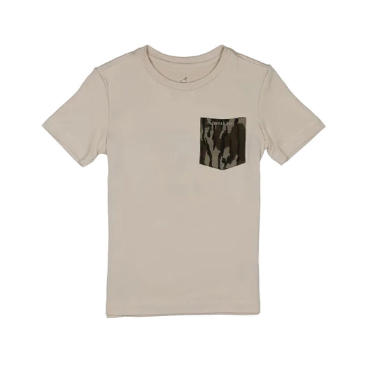 Boys Ravine Pocket Tee SS Mossy Oak Dove
