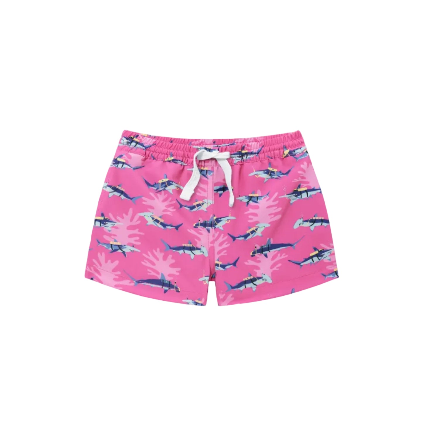 The Lil Great Pink Shark- Swim Trunk