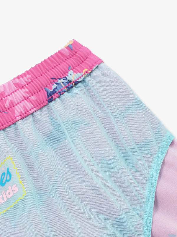 The Great Pink Sharks (Boys Lined Swim Trunk)
