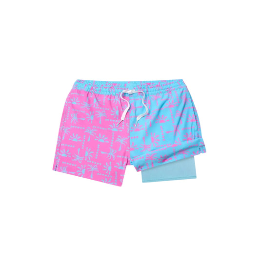 The Pacific Grids (Boys Lined Swim Trunks)