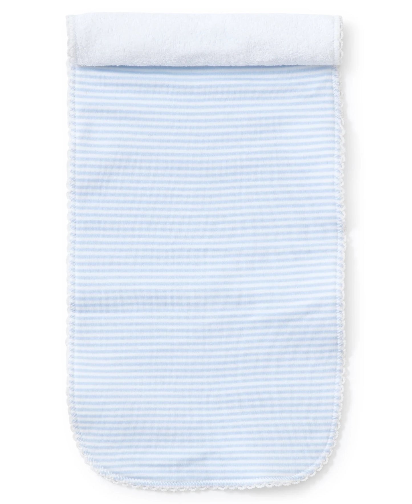 Simple Stripes Blue Burp Cloth Light Blue