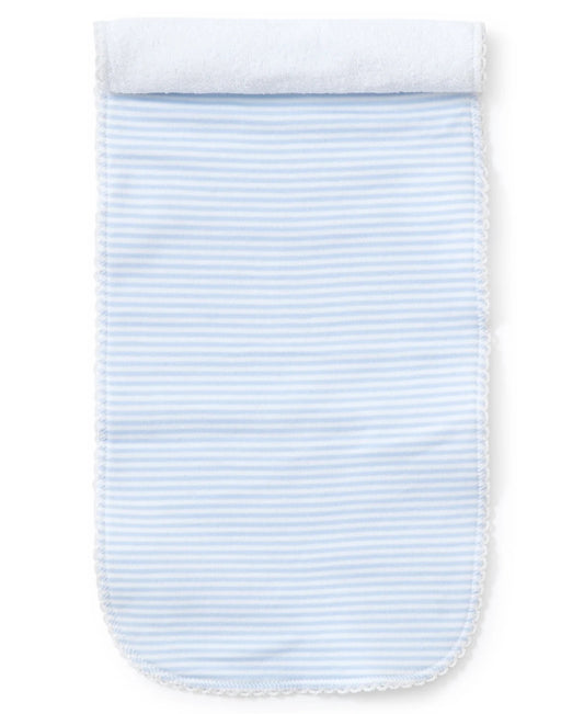 Simple Stripes Blue Burp Cloth Light Blue