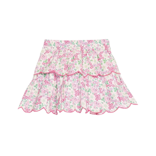 Two Tiered Skirt- Pink Bloomsbury Blossoms