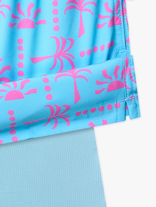 The Pacific Grids (Boys Lined Swim Trunks)