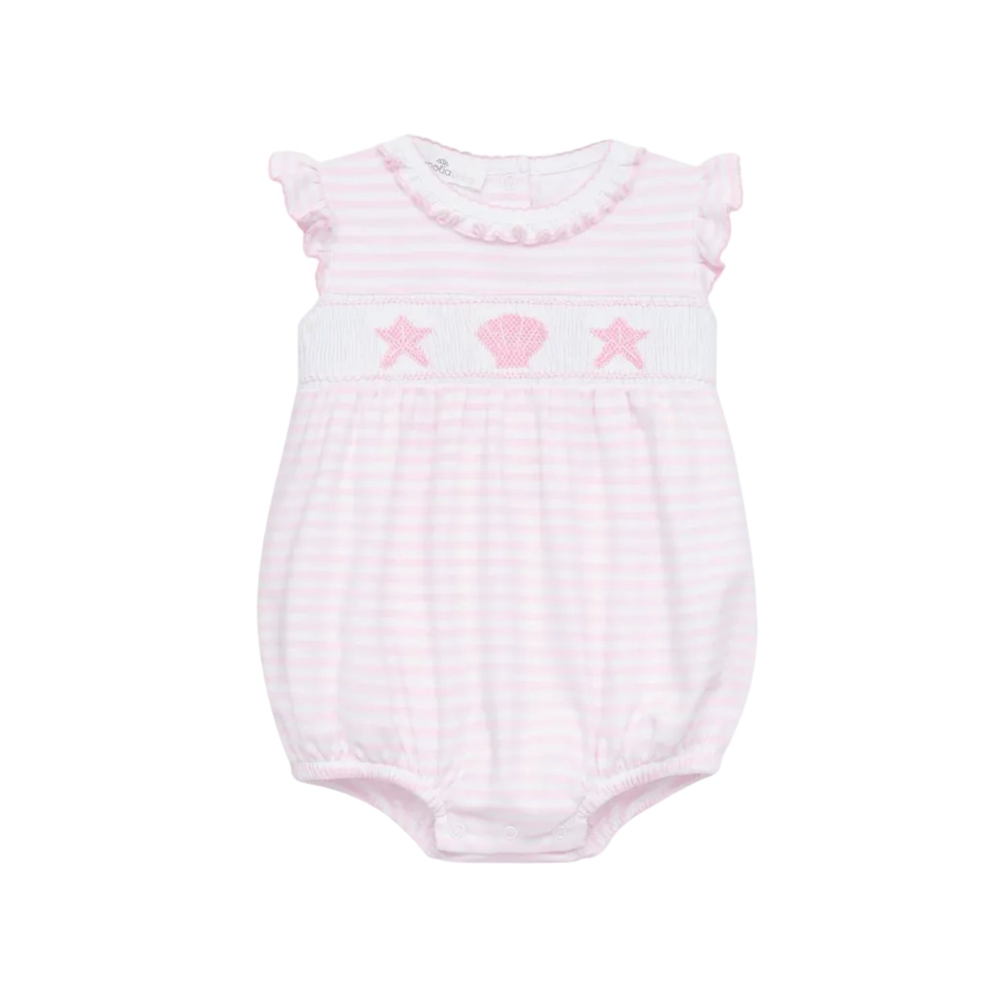 Coastal Treasures Smocked Bubble- Pink