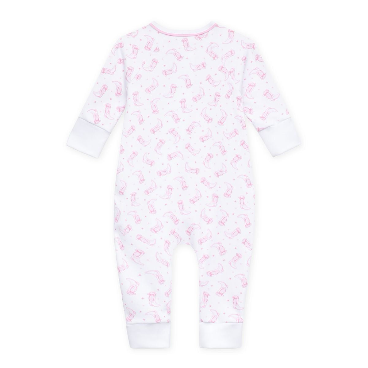 Darling Cowboy Boots Pink Print Zip Playsuit