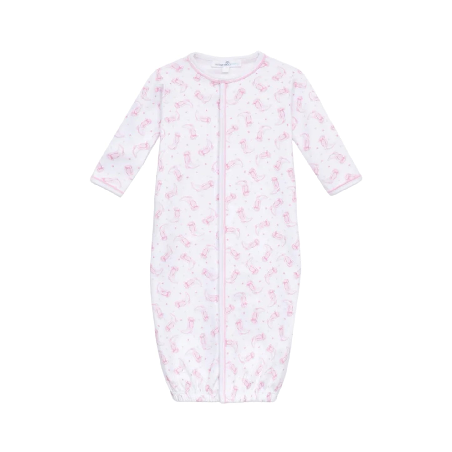 Darling Cowboy Boots Pink Print Ruffle Converter