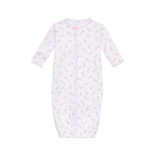 Darling Cowboy Boots Pink Print Ruffle Converter