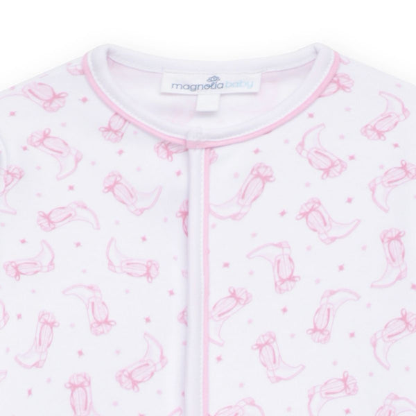 Darling Cowboy Boots Pink Print Ruffle Converter