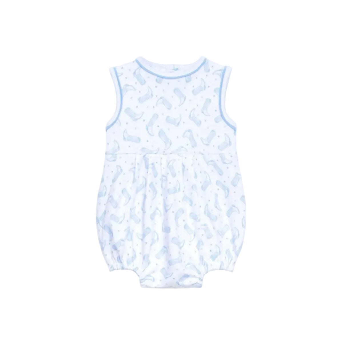 Darling Cowboy Boots Light Blue Print S/less Boy Bubble