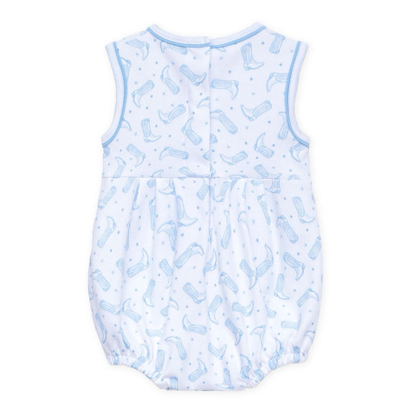 Darling Cowboy Boots Light Blue Print S/less Boy Bubble