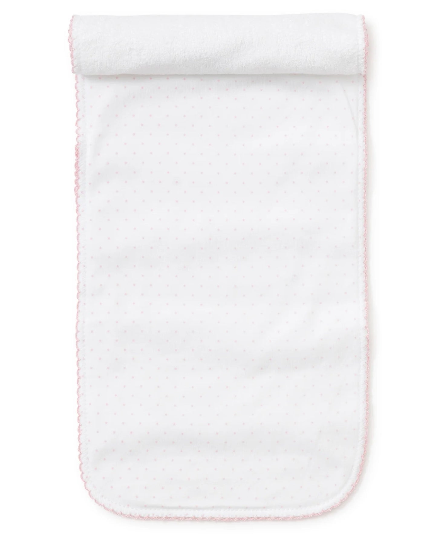 White/Pink New Kissy Dots Print Burp