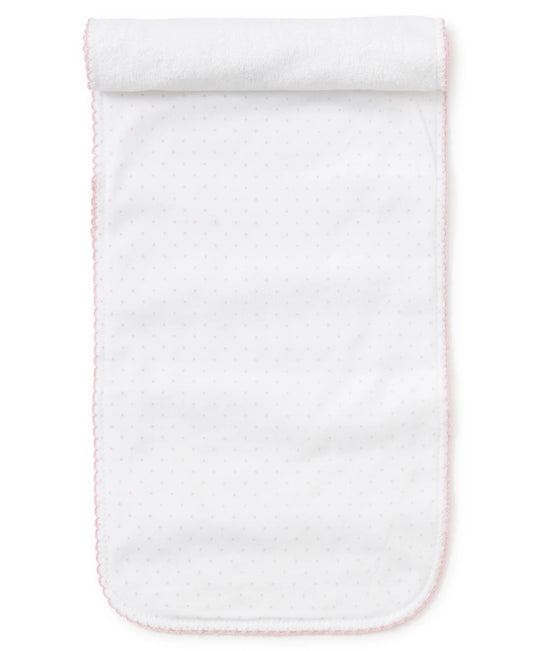 White/Pink New Kissy Dots Print Burp