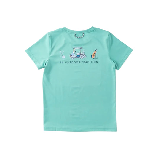 Kid's Performance Short Sleeve T-Shirt- Marine Green