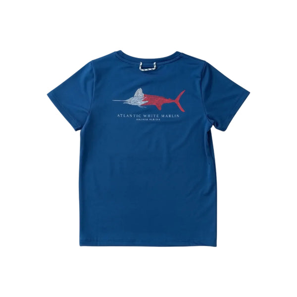Kid's Performance Short Sleeve T-Shirt- Navy Peony