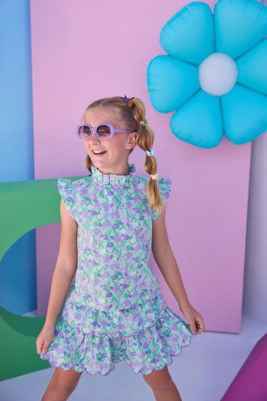 Angel Sleeve Tinsley Top- Tillies Tulips