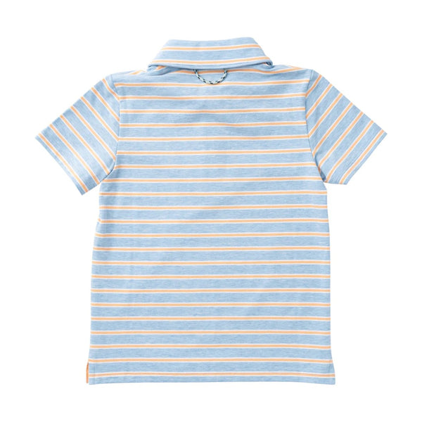Boys' Short Sleeve Too Cool for School Polo- Windsurfer Orange Chiffon Stripe