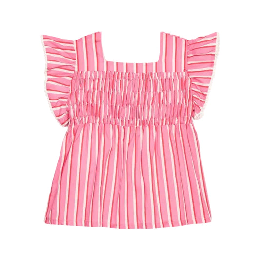 Chloe Top- Saltwater Taffy Stripe
