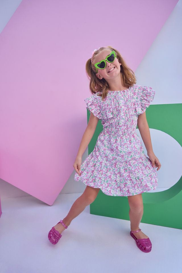 Rodeo Dress- Pink Bloomsbury Blossoms
