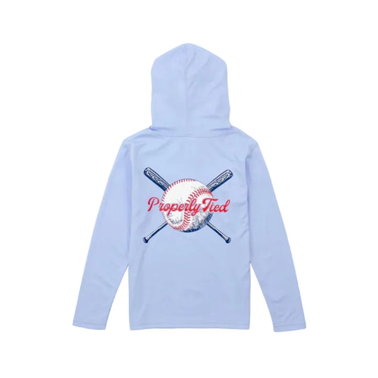 Boys Shade Performance Hoodie Play Ball Light Blue