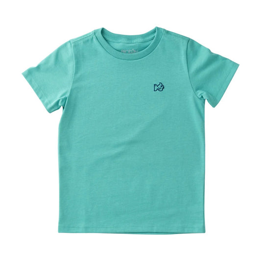Kids' Short Sleeve Cotton T-Shirt, Marine Green