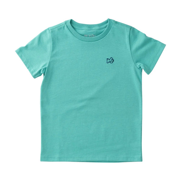 Kids' Short Sleeve Cotton T-Shirt, Marine Green