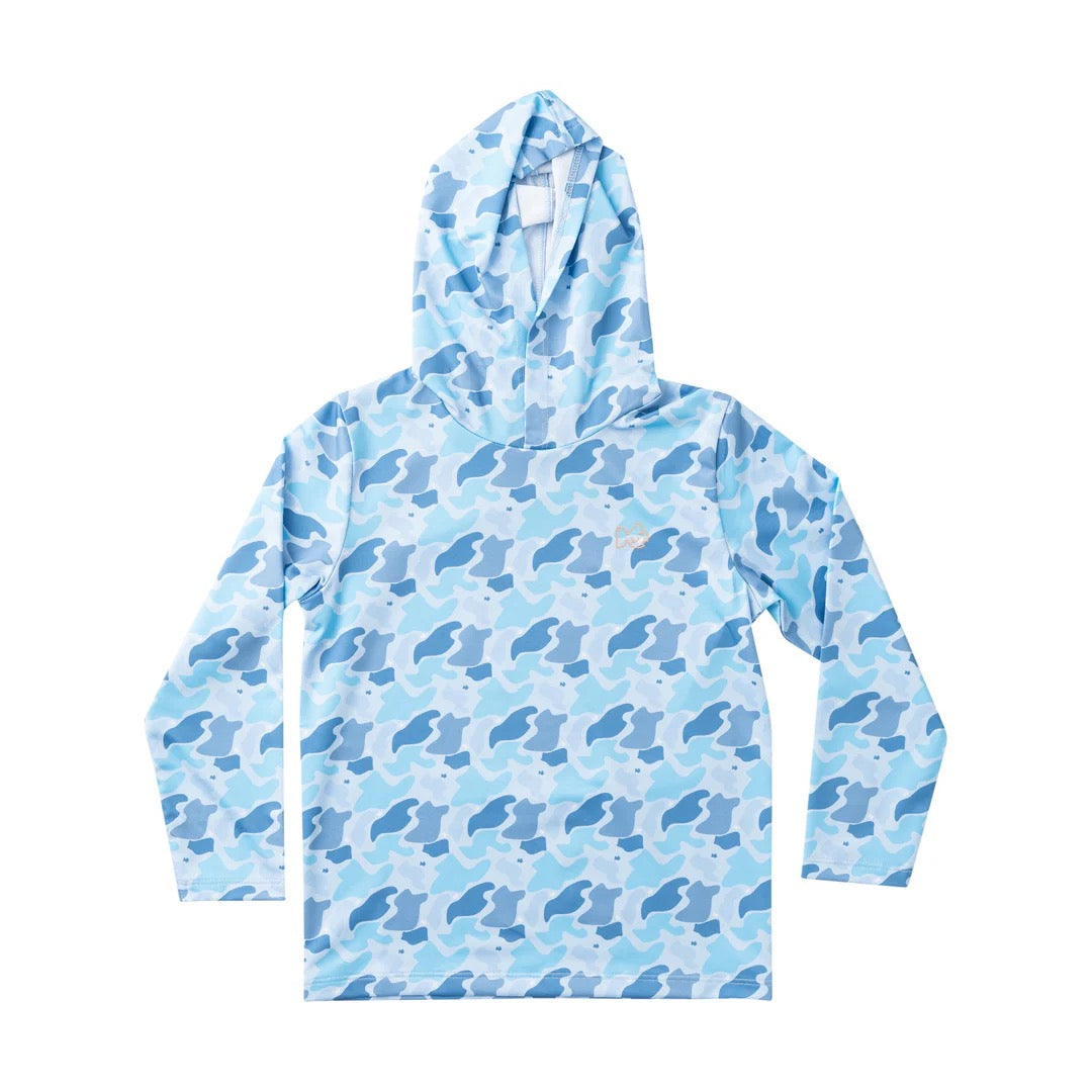 Kids' Pro Performance Hoodie T-Shirt, Windsurfer Camo